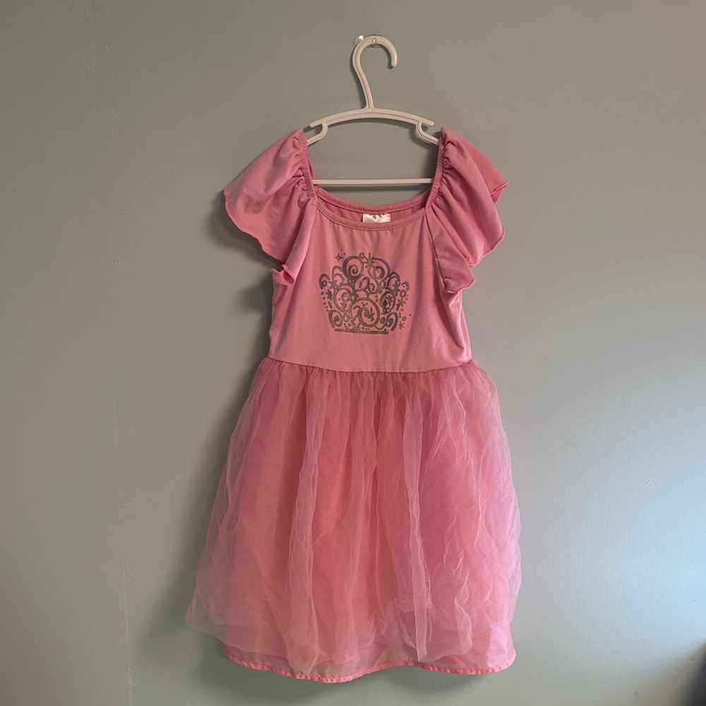 Universals Wicked Pink Tule Cap Sleeve Dress, Girl Size 6 Dress
